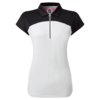 Dames Golf Polo Footjoy Cap Sleeve Bloc Nayy Wit 