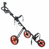 Cougar Track 3 wiel Golftrolley Zwart Rood