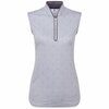 Footjoy Dames Front Tank Print Wit Lila