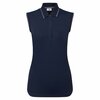Footjoy Mouwloze Pique Polo Dames Navy