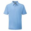 FootJoy Men&rsquo;s Stretch Piqu&eacute; Polo Shirt Light Blue 91826