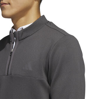 Golfsweater Adidas Microdot 1/4 Rits Charcoal