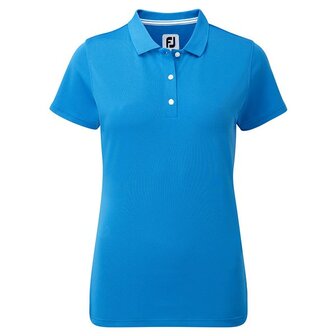 Footjoy Dames Stretch Pique Polo Shirt Cobalt
