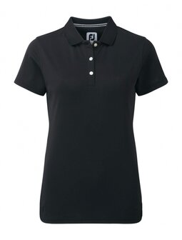 Footjoy Dames Stretch Pique Polo Shirt Zwart