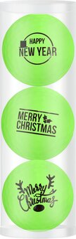 Golfballen Gift Set Merry Christmas-Happy Newyear Groen