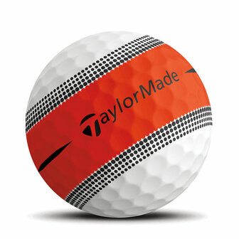 Taylormade TM24 Tour Response Stripe Golfballen Wit Oranje