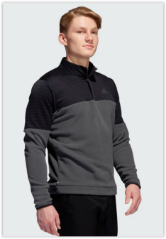 Adidas DWR BLK Quarter Zipp Sweater Black Grey Golfdiscountstore