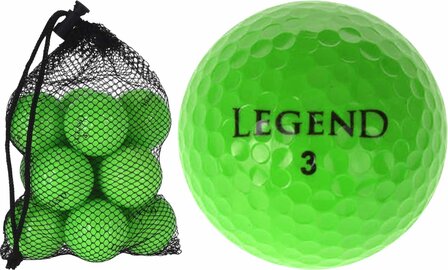 legend coloured golfballs