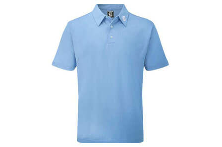 Footjoy Stretch Pique Polo Shirt Light Blue