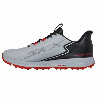 Skechers Go Golf Elite 6 Heren Golfschoenen Grijs Zwart Rood