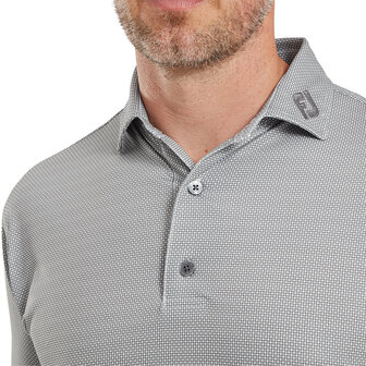 Golfpolo Heren Footjoy Octagon Print Lisle White