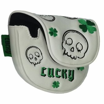 Legend Putter Mallet Headcover Lucky Wit Groen