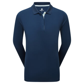 Footjoy ThermoSeries  Langemouw Golfpolo Navy