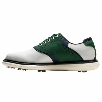 Footjoy Heren Golfschoenen Traditions Wit Groen Navy