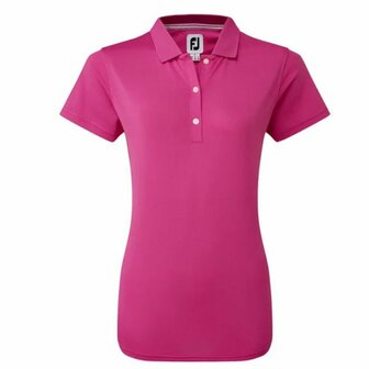 Footjoy Stretch Pique Solid Golfpolo Dames Fuchia