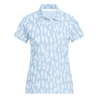 Adidas W Ultimate Jaquard Dames Polo Lichtblauw