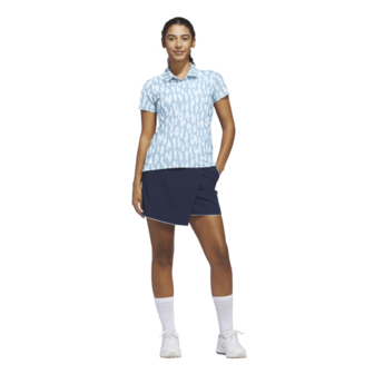 Adidas W Ultimate Jaquard Dames Polo Lichtblauw