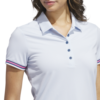 Adidas W Ultimate Streep Dames Polo Lichtblauw