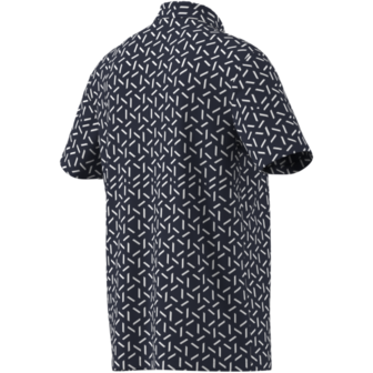 Adidas Ultimate Mesh Printed Heren Golfpolo Navy Wit