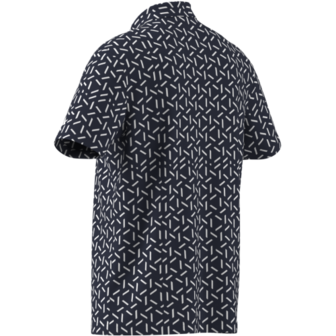 Adidas Ultimate Mesh Printed Heren Golfpolo Navy Wit