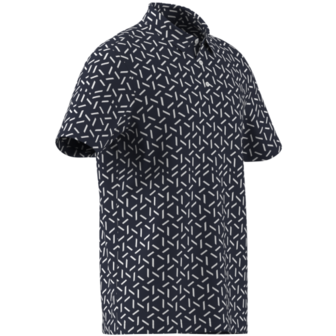 Adidas Ultimate Mesh Printed Heren Golfpolo Navy Wit