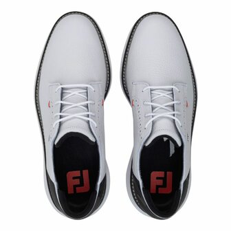 Footjoy Heren Golfschoenen Traditions Wit Zwart Rood