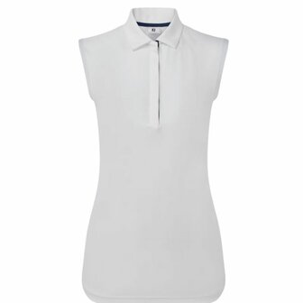 Footjoy Mouwloze Dames Polo Lisle Wit