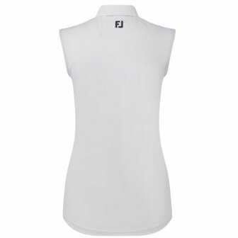 Footjoy Mouwloze Dames Polo Lisle Wit