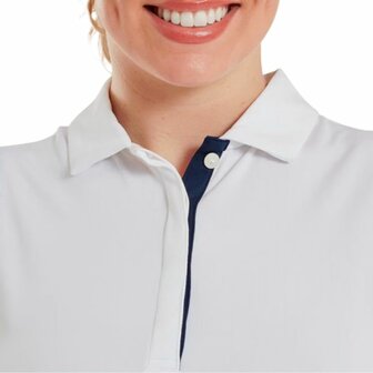 Footjoy Mouwloze Dames Polo Lisle Wit