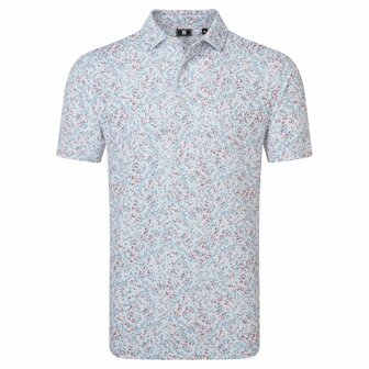 FootJoy Flower Print Pique Herenpolo Wit 