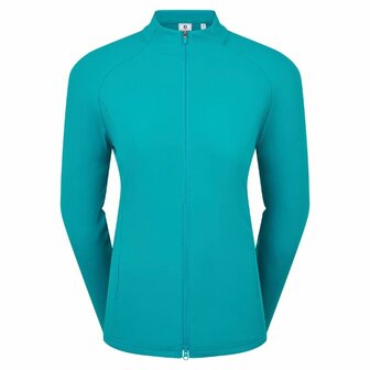 Footjoy Full Zipp Rib Midlayer Dames Turquiose