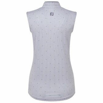 Footjoy Dames Front Tank Print Wit Lila