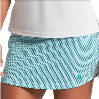 Footjoy Dames Geo Aerial Skort Wit Turquiose