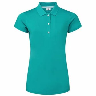 Footjoy Stretch Pique Dames Polo Shirt Turquoise Groen