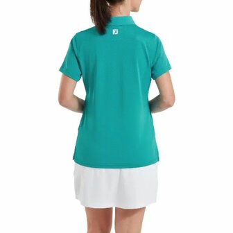 Footjoy Stretch Pique Dames Polo Shirt Turquoise Groen