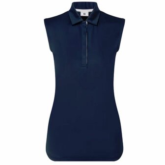 Footjoy Mouwloze Dames Polo Lisle Navy