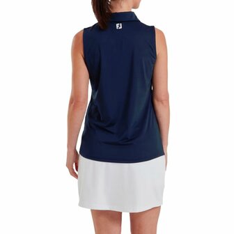 Footjoy Mouwloze Dames Polo Lisle Navy