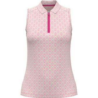 Callaway Premium  Opti Dri Mouwloze Polo Pink Beige