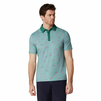 Callaway Azalea Gingham Print Golfpolo Galapagos Green