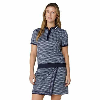 Callaway Premium  Scarf Geo Dames Golfpolo Navy