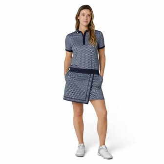 Callaway Premium  Scarf Geo Dames Golfpolo Navy