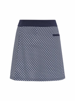 Callaway Scarf Geo Asymmetrical Skort Navy Wit