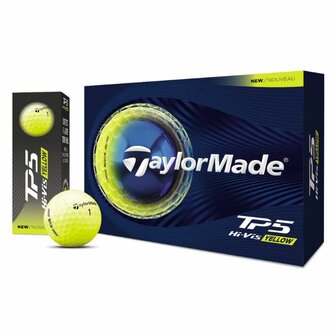 Taylormade TP5 Golfballen Hi-Vis Geel 2026