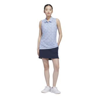 Adidas Ultimate365 Printed Climacool Dames Mouwloze Polo Lichtblauw