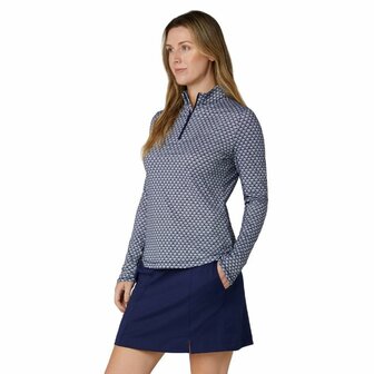 Callaway Premium  Scarf Geo Dames Midlayer Navy Wit