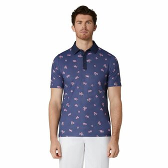 Callaway Azalea Gingham Print Golfpolo Peacoat