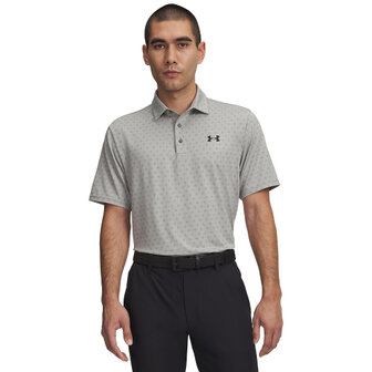Under Armour Heren Playoff Golf Polo 3.0 Printed Micro Flower Clay Green