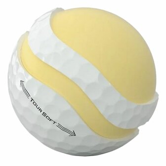 Titleist Tour Soft AIM Golfballen Wit 2026