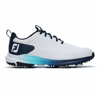 Footjoy Heren Golfschoenen Tour Rival Wit Navy Blauw