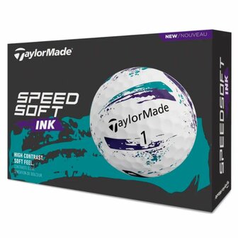 Taylormade Speed Soft USA Ink Golfballen Turquoise Paars